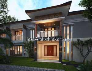 Desain Rumah Pak Hoki luas 430 m2 WM