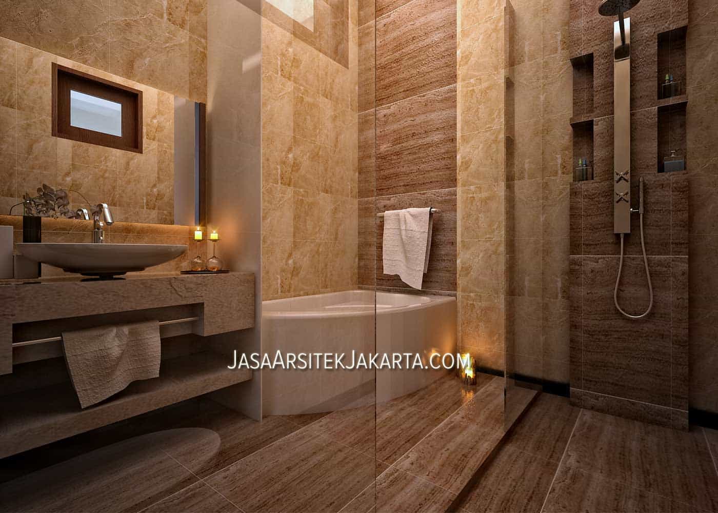 Desain Interior Rumah Mewah Luas 900m2 Bu Hasan Bathroom