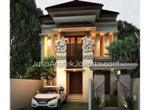 Desain Rumah 2 Lantai Luas Bangunan 193 m2