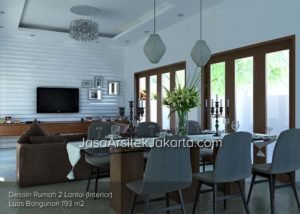 Desain Rumah 2 Lantai Luas Bangunan 193 m2 - Interior