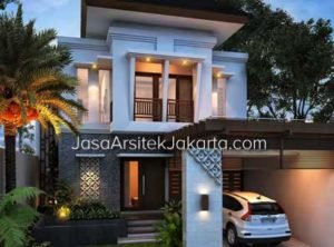 Desain Rumah 2 Lantai Luas Bangunan 210 m2 Bp Edwin Jakarta