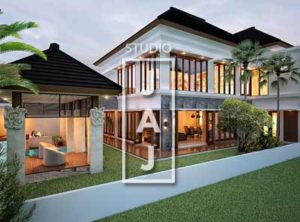 Desain Rumah 2 Lantai Luas 430m2 Bapak Rafi di Banda Aceh