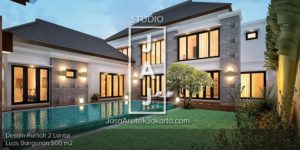 Desain Rumah 2 Lantai Luas 500m2 ibu Ani di Jakarta