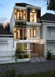 Desain Rumah 2 Lantai Luas Bangunan 200m2 style Bali Modern ibu Hamidah Jakarta
