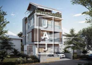 Desain-Rumah-4-Lantai-Luas-Bangunan-350m2-gaya-Modern-ibu-Sanny-Jakarta
