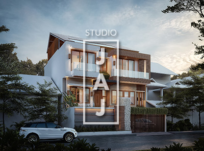 Desain Rumah 4 Lantai Luas Bangunan 380m2 Modern Bp Alfian Jakarta