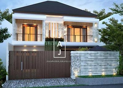 Desain Rumah 2 Lantai Luas Bangunan 374 m2 Style Bali Modern Bp Dirga Di Jakarta