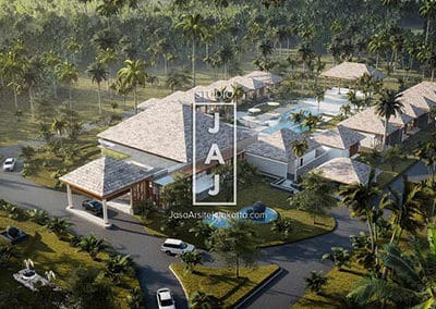 Desain Villa Tropical Modern Diatas Tanah 3 Hektar Di Banggai, Sulawesi Tengah