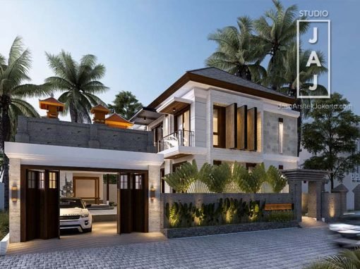 Desain Rumah Tinggal 2 Lantai 250 m2 Style Bali Modern di Badung, Bali