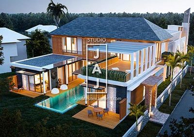 Desain Private Villa + Masjid di Puncak, Jawa Barat