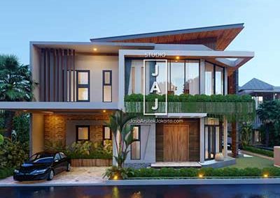 Desain Rumah 2 Lantai Milik Bapak Ganda Di Tangerang, Banten