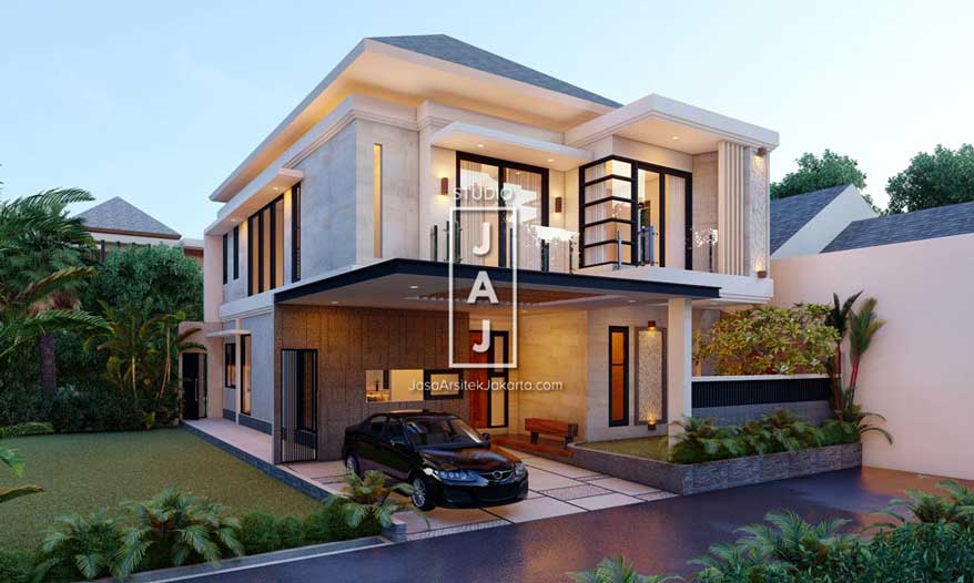 Desain Rumah Tinggal 2 Lantai Luas 200m2 Ibu Dian Jakarta Timur Jasa Arsitek Jakarta
