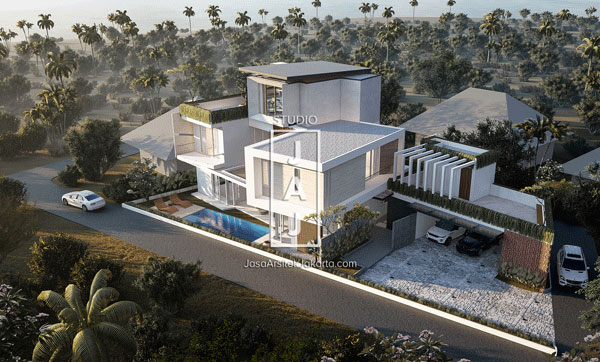 Desain-Rumah-Tinggal-3-Lantai-590m2-Di-Kuta-Selatan,-Bali