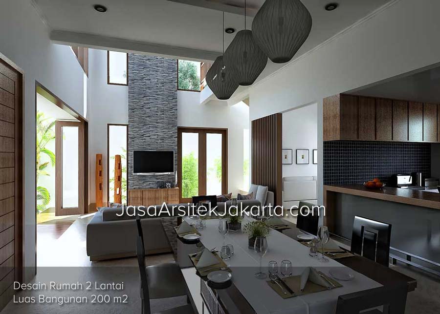 Desain-Interior-Rumah-2-Lantai-Luas-Bangunan-200-m2 - Jasa Arsitek jakarta