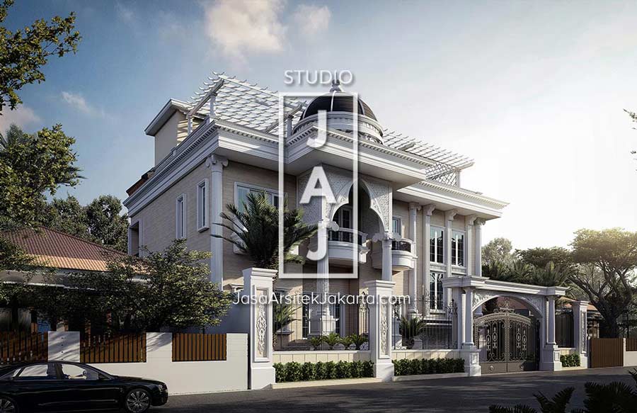 Classic Mediterranean Luxury House In Banjarmasin Desain Rumah