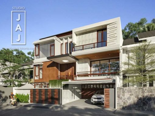 Rumah 3 Lantai ala Villa Bali Modern diatas tanah 300 m2 milik Bapak Sandy